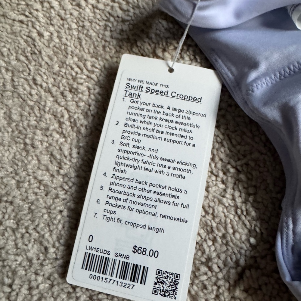 Lululemon Swift Speed Cropped Tank - Picture 4 of 4